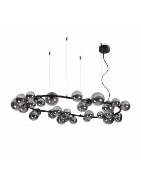 Lampadario sfere vetro fumé PERLAGE SP30