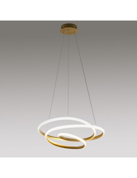 Lampadario color oro moderno