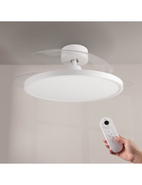 Ventilatore da soffitto LED con pale richiudibili e telecomando