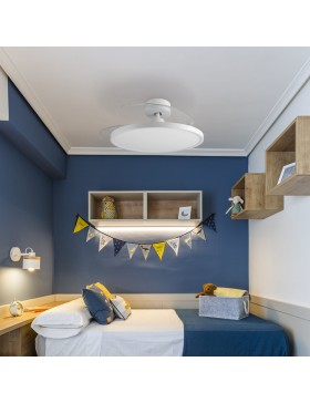 Lampadario Ventilatore con pale a scomparsa