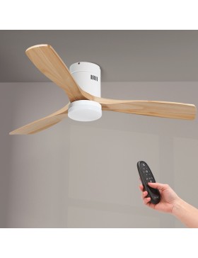 Ventilatore da soffitto in legno con luce