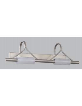 Applique bagno moderna nichel satinato LUCCIOLA A2 per specchio
