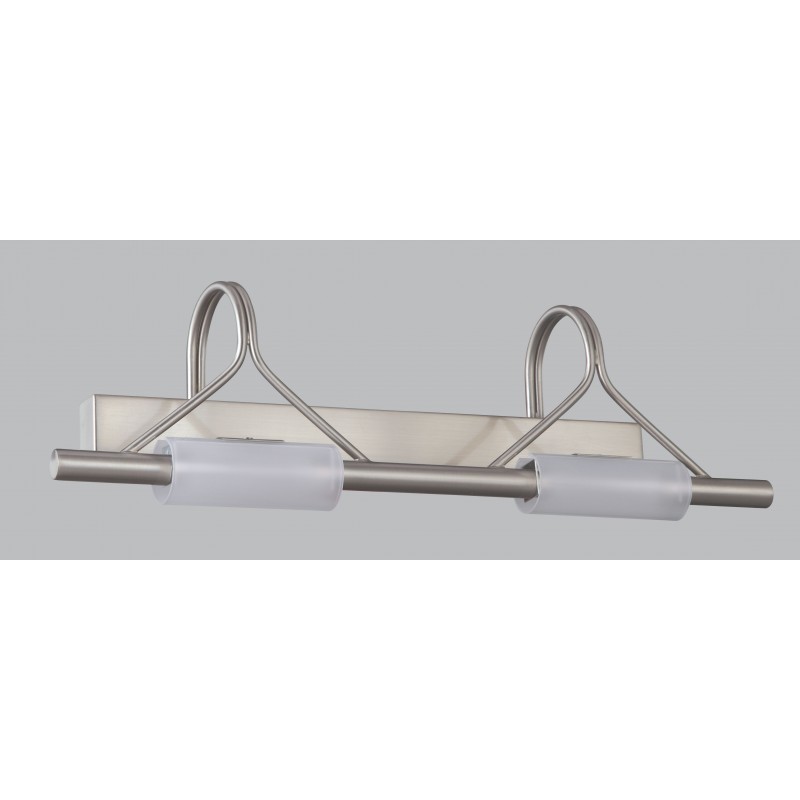 Applique bagno moderna nichel satinato LUCCIOLA A2 per specchio