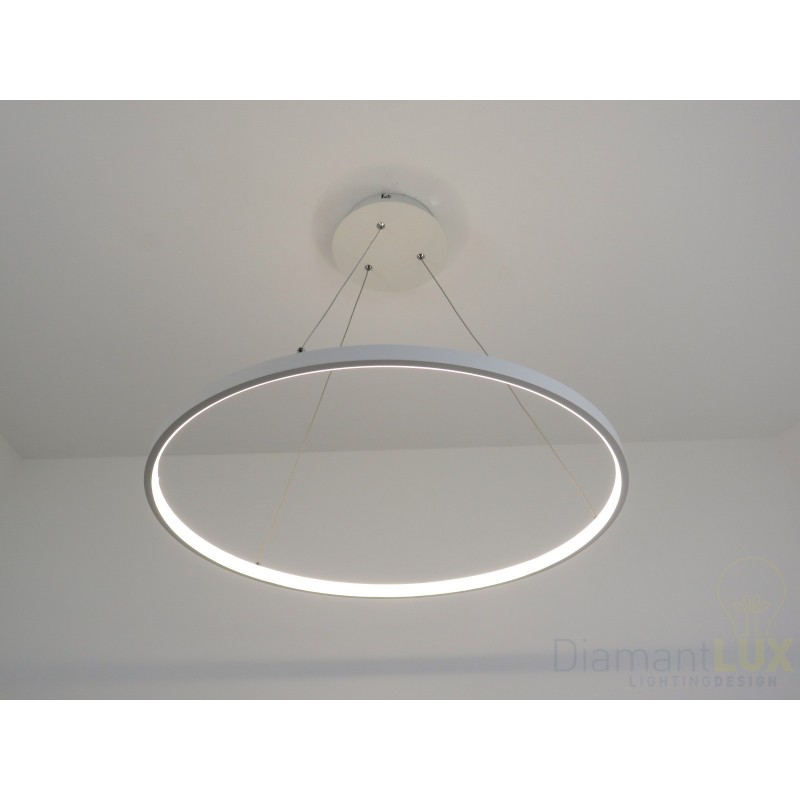 Lampadario sospensione cerchio led Ø 100 cm bianco ZIVAGO DIAMANTLUX