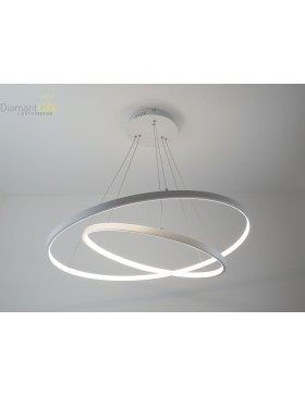 lampadario design moderno a led con 2 cerchi