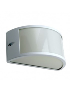 ADRIA 2000 BI APPLIQUE PER ESTERNI MEZZALUNA IN ALLUMINIO BIANCO DIAMANTLUX