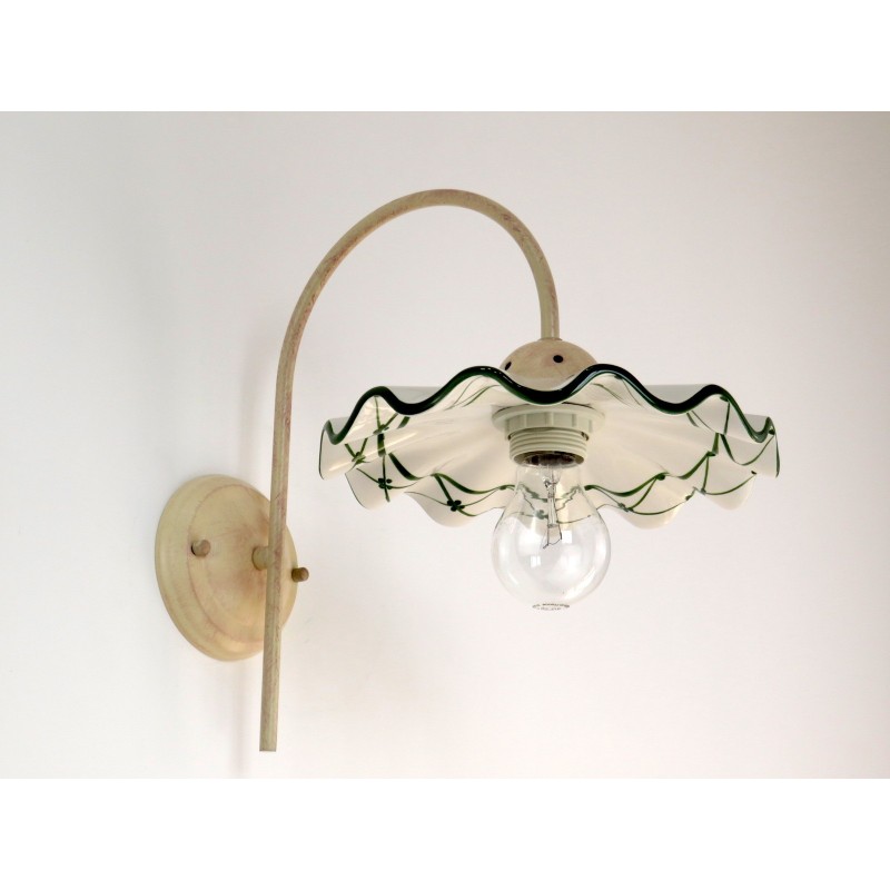 BERENICE 3410 82V A1 APPLIQUE IN CERAMICA DECORO VERDE DIAMANTLUX BERENICE 3410 82V A1 APPLIQUE IN CERAMICA DECORO VERDE DIAMANTLUX