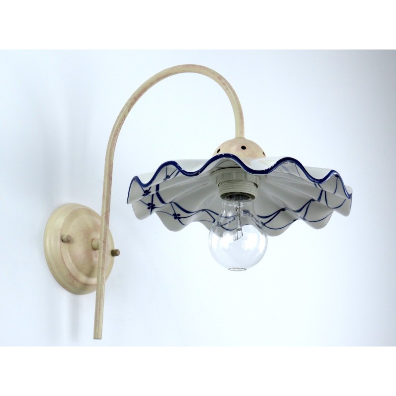 BERENICE 3410 82B A1 APPLIQUE IN CERAMICA DECORO BLU DIAMANTLUX BERENICE 3410 82B A1 APPLIQUE IN CERAMICA DECORO BLU DIAMANTLUX