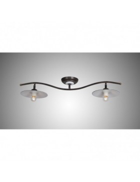 DARIO 1610 PL2 LAMPADA A BINARIO COUNTRY MARRONE DIAMANTLUX