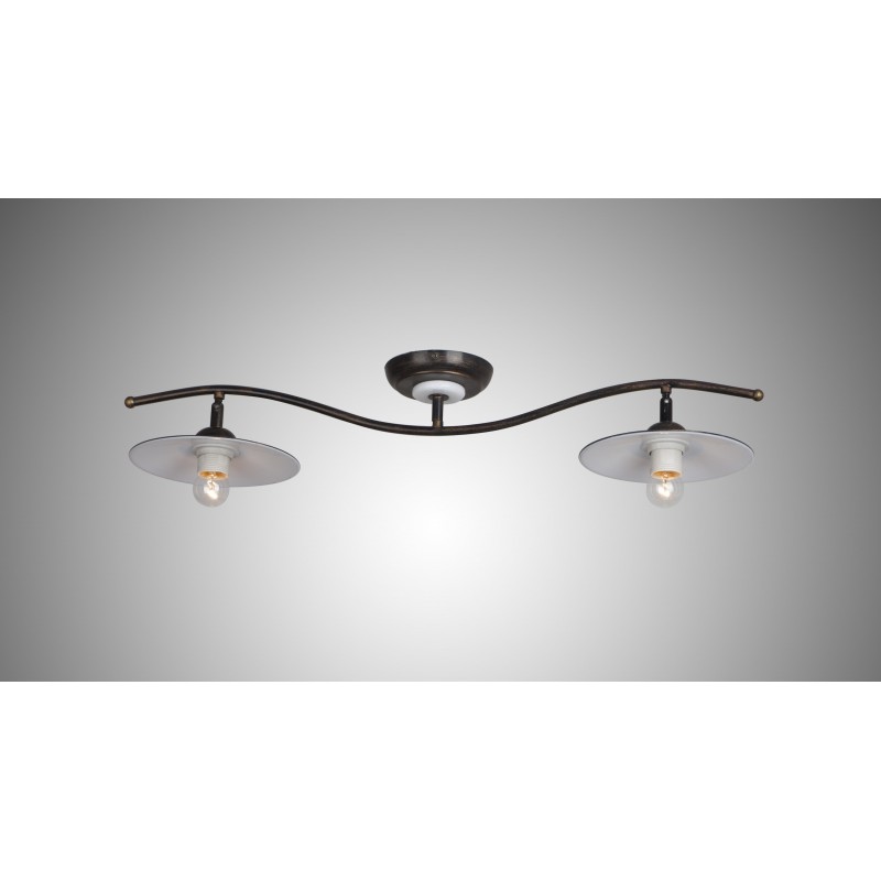 DARIO 1610 PL2 LAMPADA A BINARIO COUNTRY MARRONE DIAMANTLUX DARIO 1610 PL2 LAMPADA A BINARIO COUNTRY MARRONE DIAMANTLUX