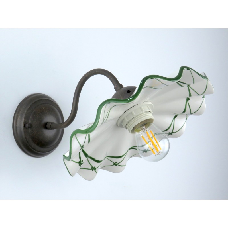 ELENA W701 82V A1 APPLIQUE CERAMICA DECORO VERDE DIAMANTLUX ELENA W701 82V A1 APPLIQUE CERAMICA DECORO VERDE DIAMANTLUX