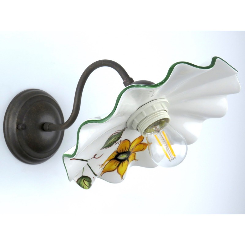ELENA W701 67V A1 APPLIQUE CERAMICA DECORO GIRASOLE DIAMANTLUX ELENA W701 67V A1 APPLIQUE CERAMICA DECORO GIRASOLE DIAMANTLUX