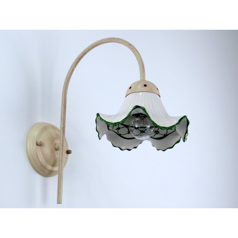 LAVINIA 82V A1 APPLIQUE CERAMICA DECORO VERDE DIAMANTLUX LAVINIA 82V A1 APPLIQUE CERAMICA DECORO VERDE DIAMANTLUX