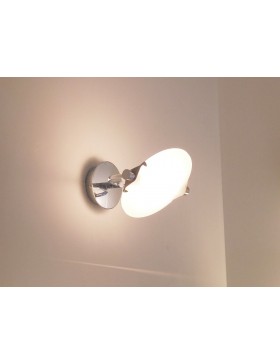 Lampada led specchio bagno L. 30 cm luce naturale 4000K in alluminio cromo