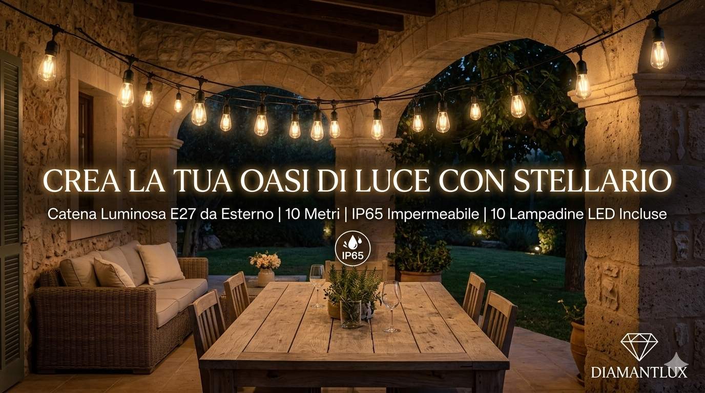 Catena Luminosa Stellario: 10 Metri di Magia (Professionali e Pronte all'Uso) Diamant Lux