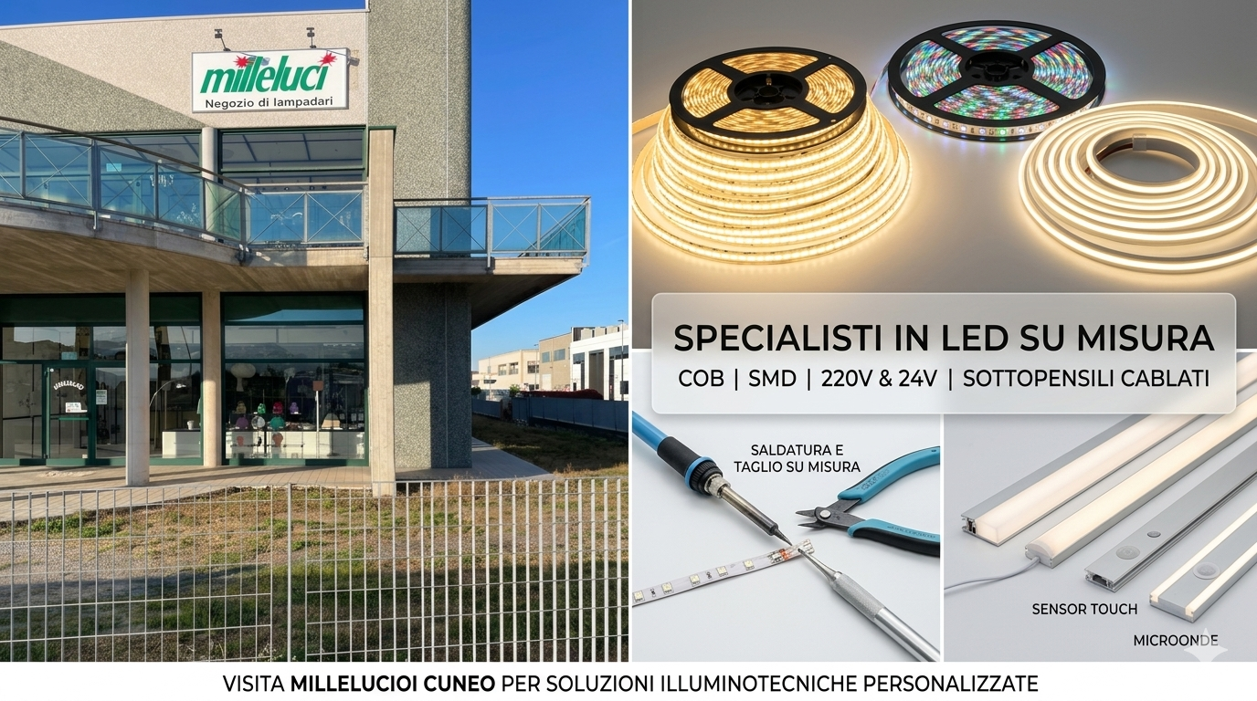 Strip LED su Misura a Cuneo: Taglio, Cablaggio e Saldatura Professionale Diamant Lux