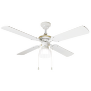 Ventilatore da soffitto bianco 4 pale bicolore 7064 B Perenz
