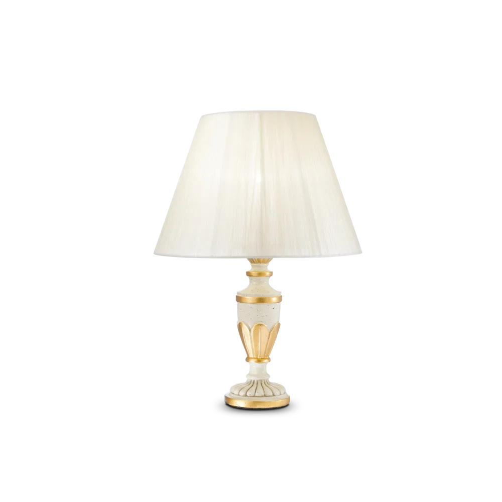 Lampada da Tavolo Classica Bianco e Oro FIRENZE TL1