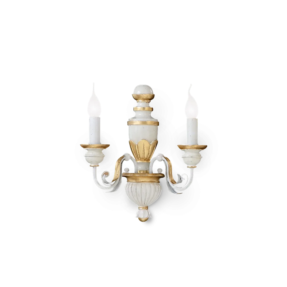 Lampada da Parete Classica FIRENZE AP2 BIANCO Ideal Lux
