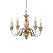 Lampadario Classico Foglia Oro 5 Luci 020822