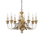 Lampadario Classico Foglia Oro 8 Luci 020839