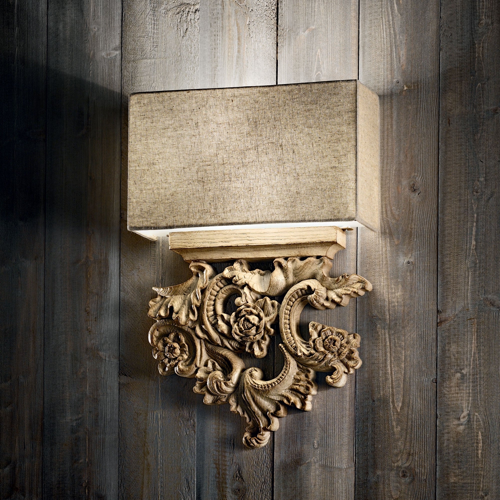 Applique classica in legno stile chalet Peter AP2 Ideal Lux