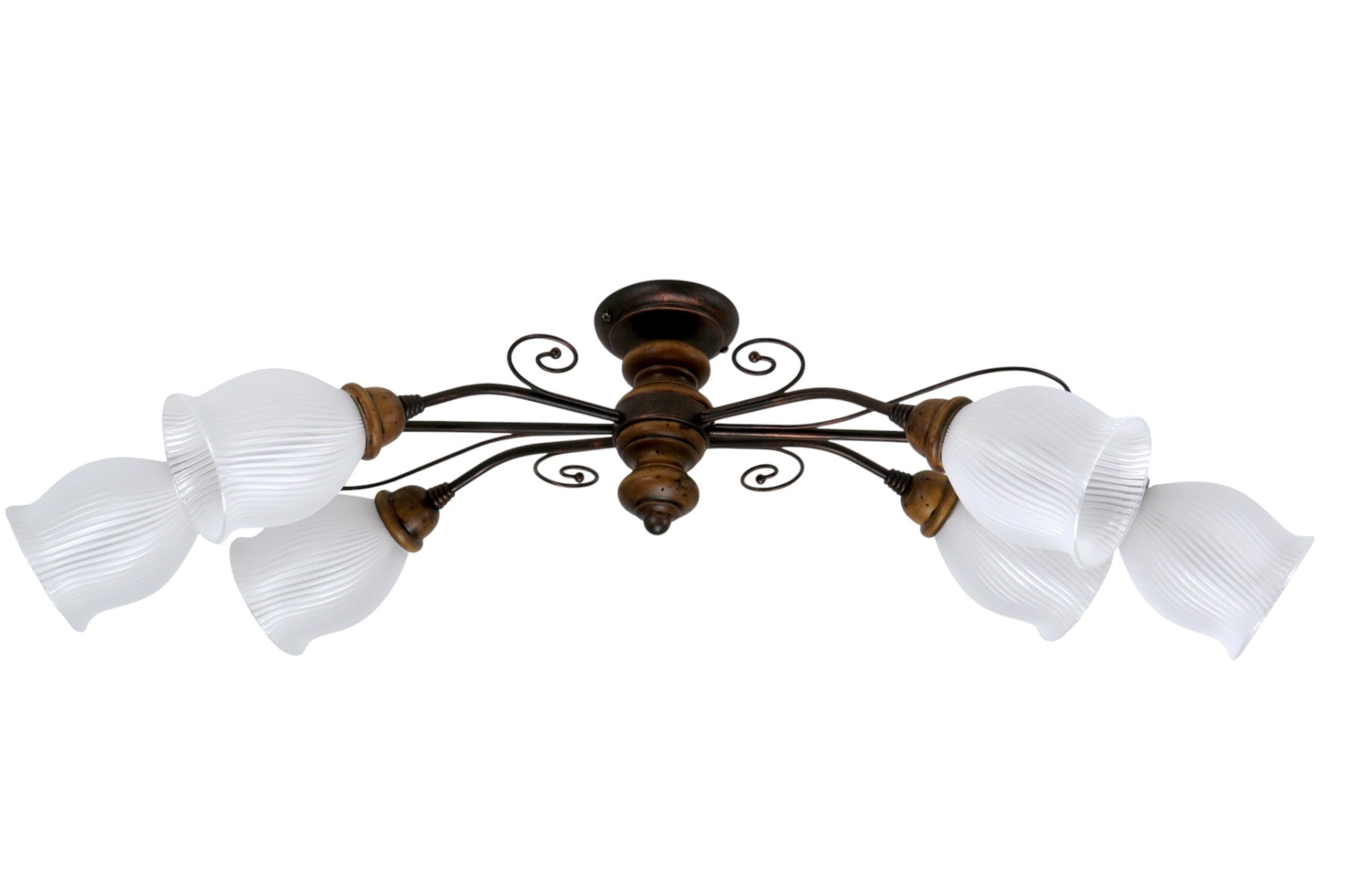 105-P6 Plafoniere in legno rustico DIAMANTLUX