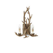 Lampada parete corna di cervo stile rustico CHALET AP2