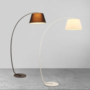 16071810 piantana arco moderna paralume in stoffa DIAMANTLUX