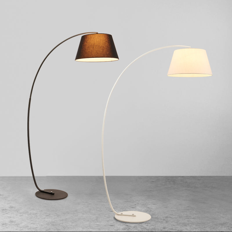 16071810 piantana arco moderna paralume in stoffa DIAMANTLUX