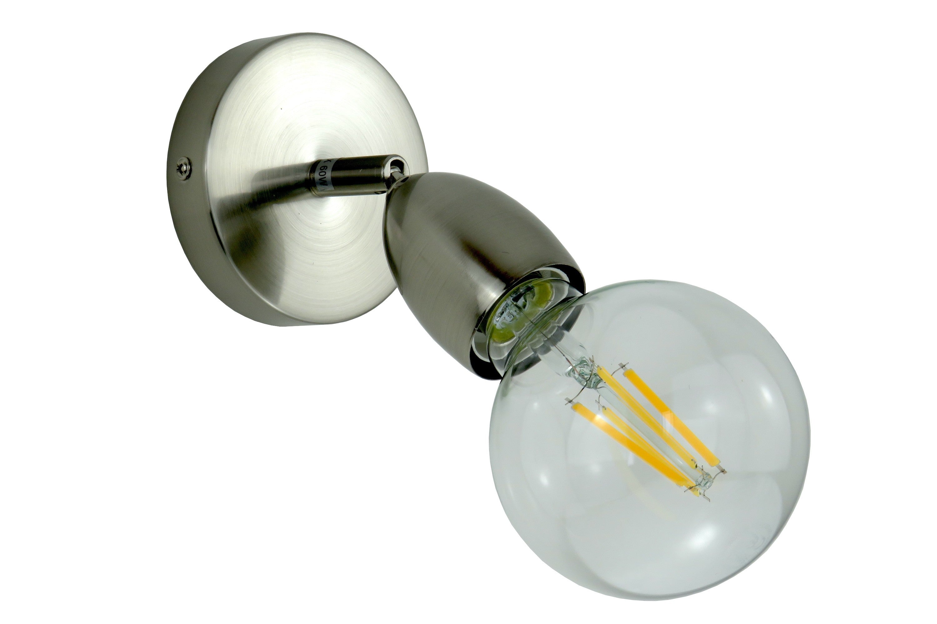 1633/1 Applique da parete faretto spot orientabile E27 DIAMANTLUX