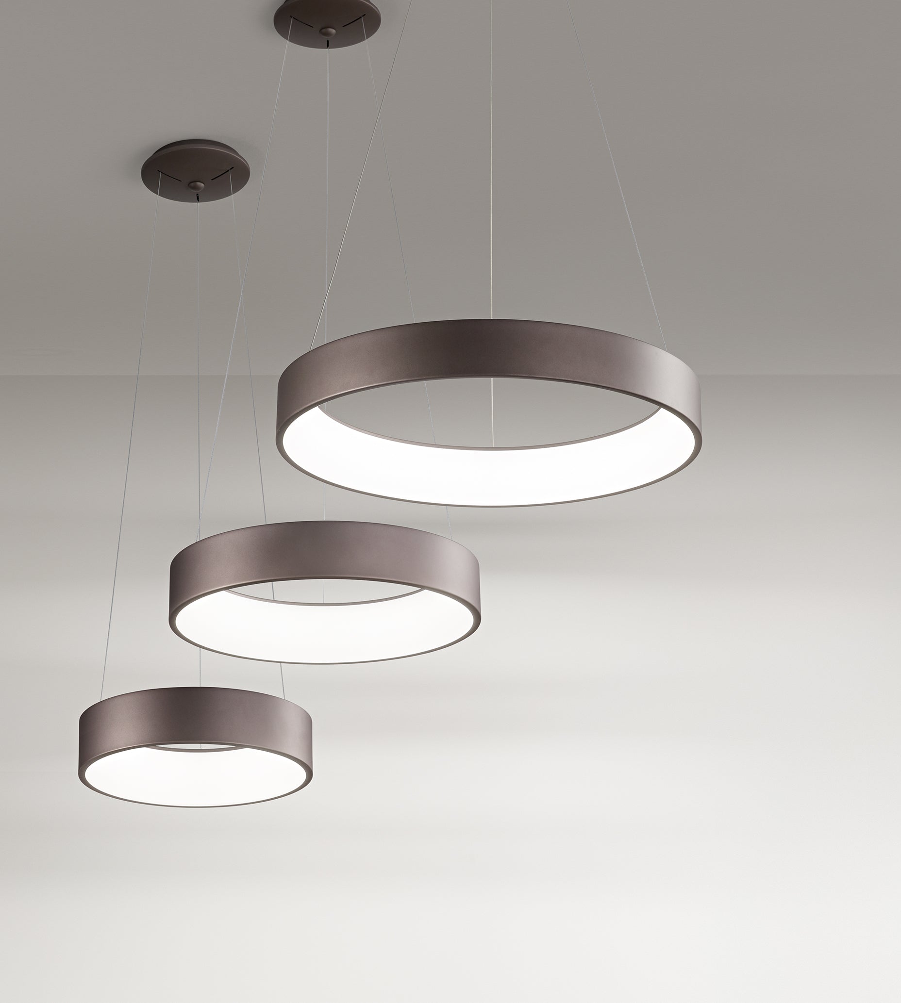 Sospensione Band Diodi Piccola 2070 Morelight LED 25W Alluminio