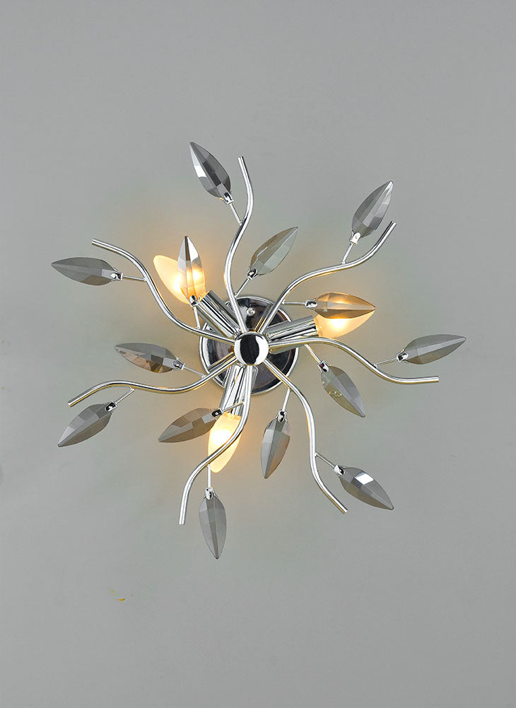 Plafoniera con Cristalli Morelight Crystallivs 3 Luci 2086/2086C/2086CF Ø43