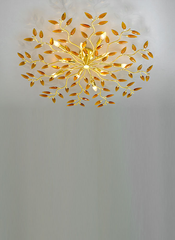 Plafoniera con Cristalli Morelight Crystallivs 10 Luci 2089/2089C/2089CF Ø102