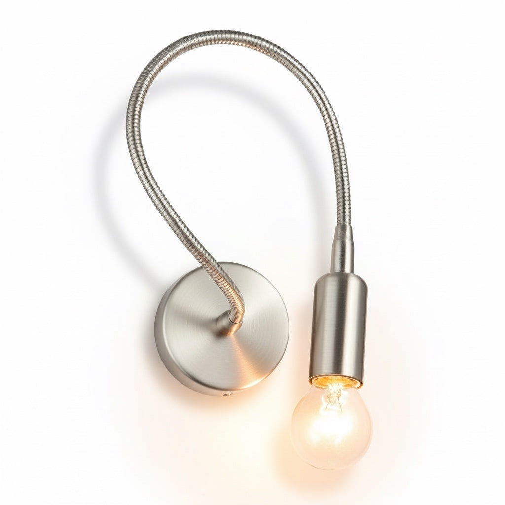 Applique moderna braccio flessibile nickel satinato Diamantlux FULVIA-A1