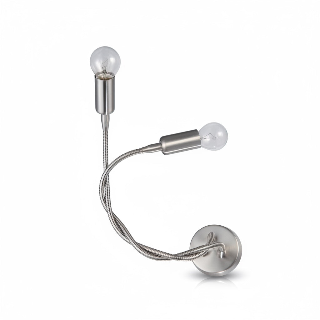 Applique moderna braccio flessibile nickel satinato Diamantlux FULVIA-A2