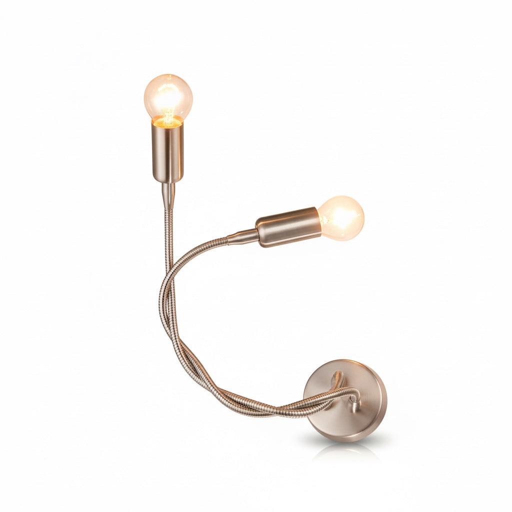 Applique moderna braccio flessibile nickel satinato Diamantlux FULVIA-A2