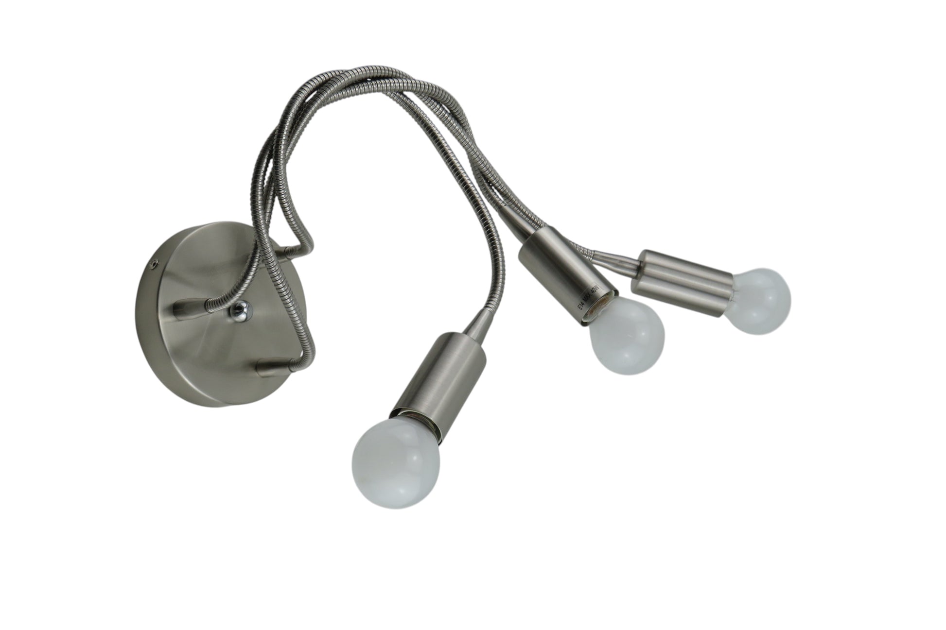 Applique moderna braccio flessibile nickel satinato Diamantlux FULVIA-A3 Diamant Lux