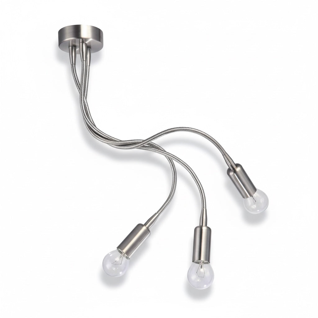 Applique moderna braccio flessibile nickel satinato Diamantlux FULVIA-A3