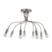 Plafoniera moderna braccio flessibile nickel satinato Diamantlux FULVIA-PL8