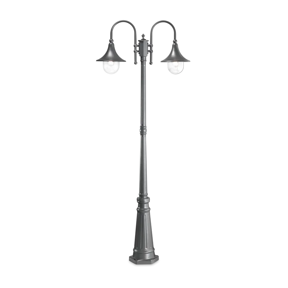 Lampione da giardino Cima PT2 antracite Ideal Lux
