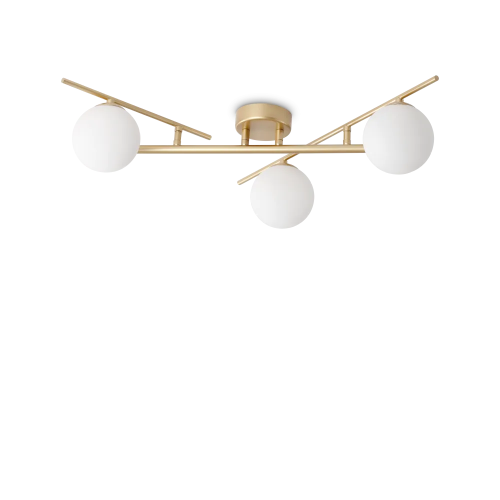 Plafoniera Sfere in Vetro a Bracci Orientabili Atlas PL3