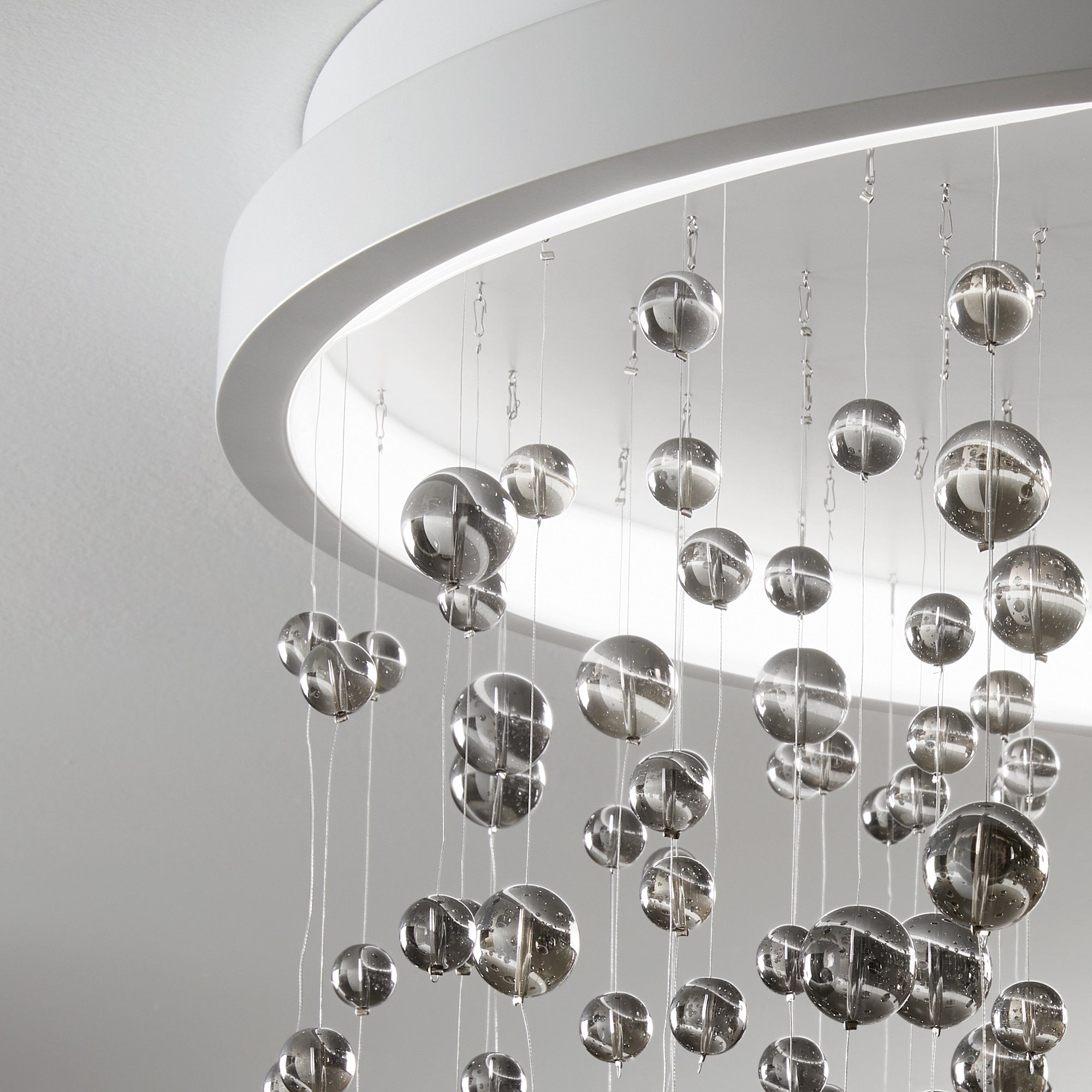 Plafoniera LED moderna da soffitto grande con perle di vetro Armony PL D75 Ideal lux