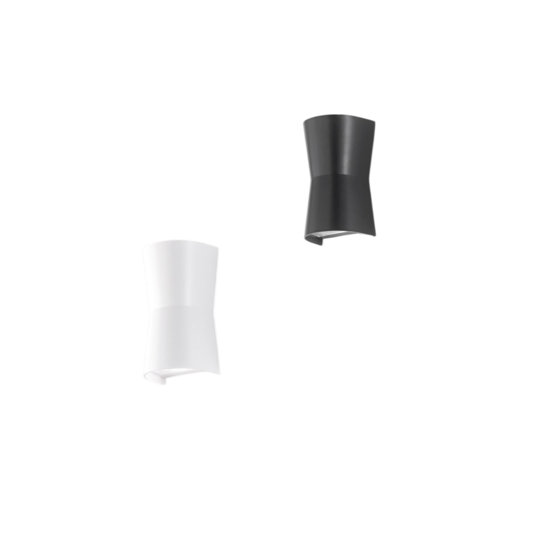 Applique esterno biemissione rettangolare antracite e bianco PC/ABS ISYLUCE E-SEA 326 327