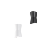 Applique esterno biemissione rettangolare antracite e bianco PC/ABS ISYLUCE E-SEA 326 327
