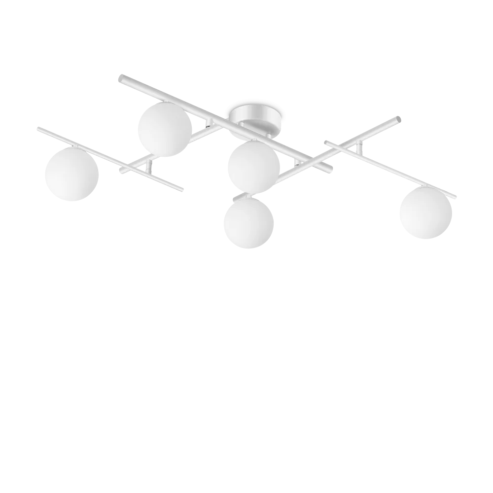 Plafoniera Sfere in Vetro a Bracci Orientabili Atlas PL5