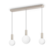 Sospensione Lampadario 3 Sfere Vetro Bianco LED Odeon SP3 - Ideal Lux