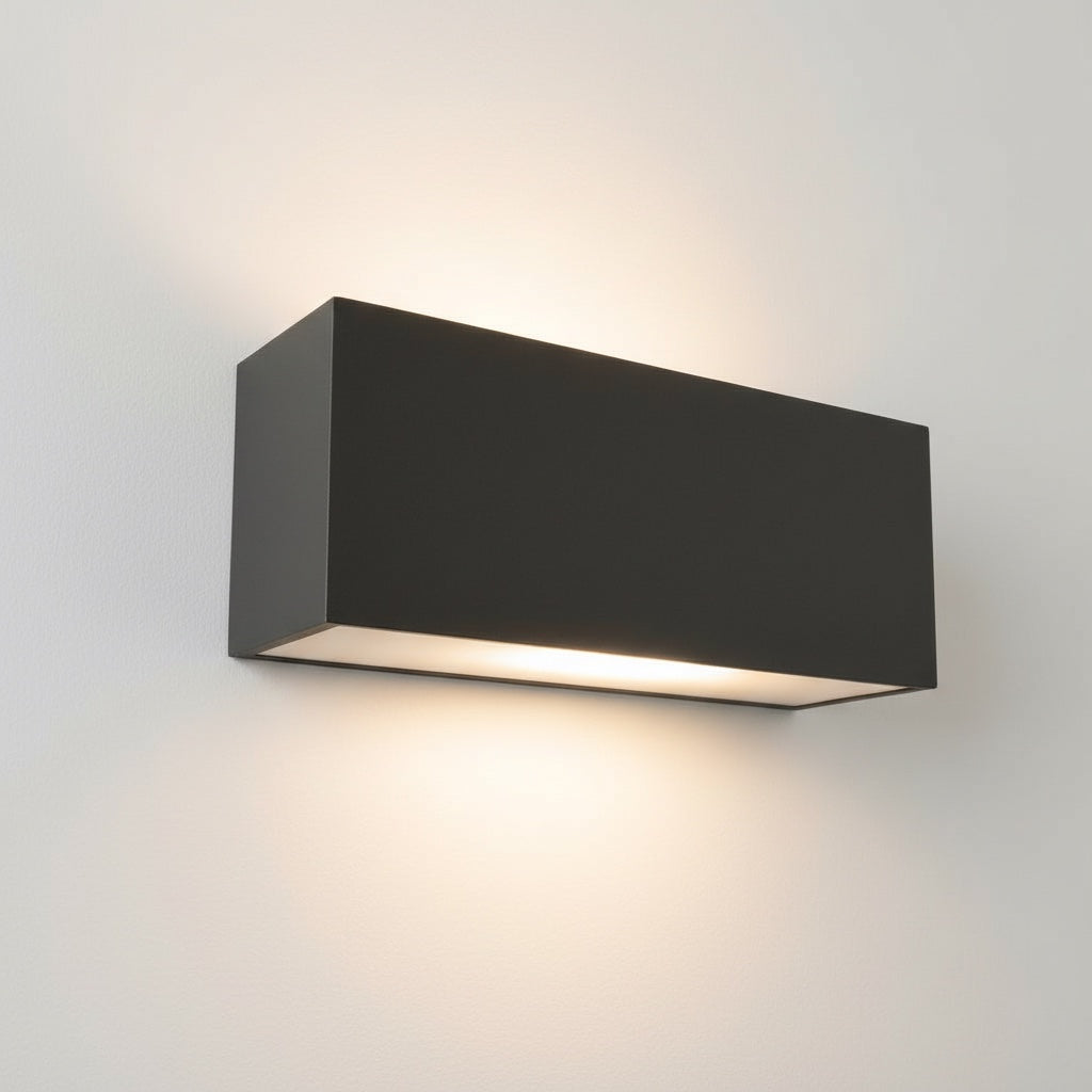 Applique Esterno Rettangolare E27 Antracite IP54 Diamantlux TAORMINA-A