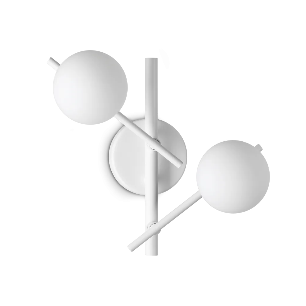Applique Sfere in Vetro a Bracci Orientabili Atlas AP2