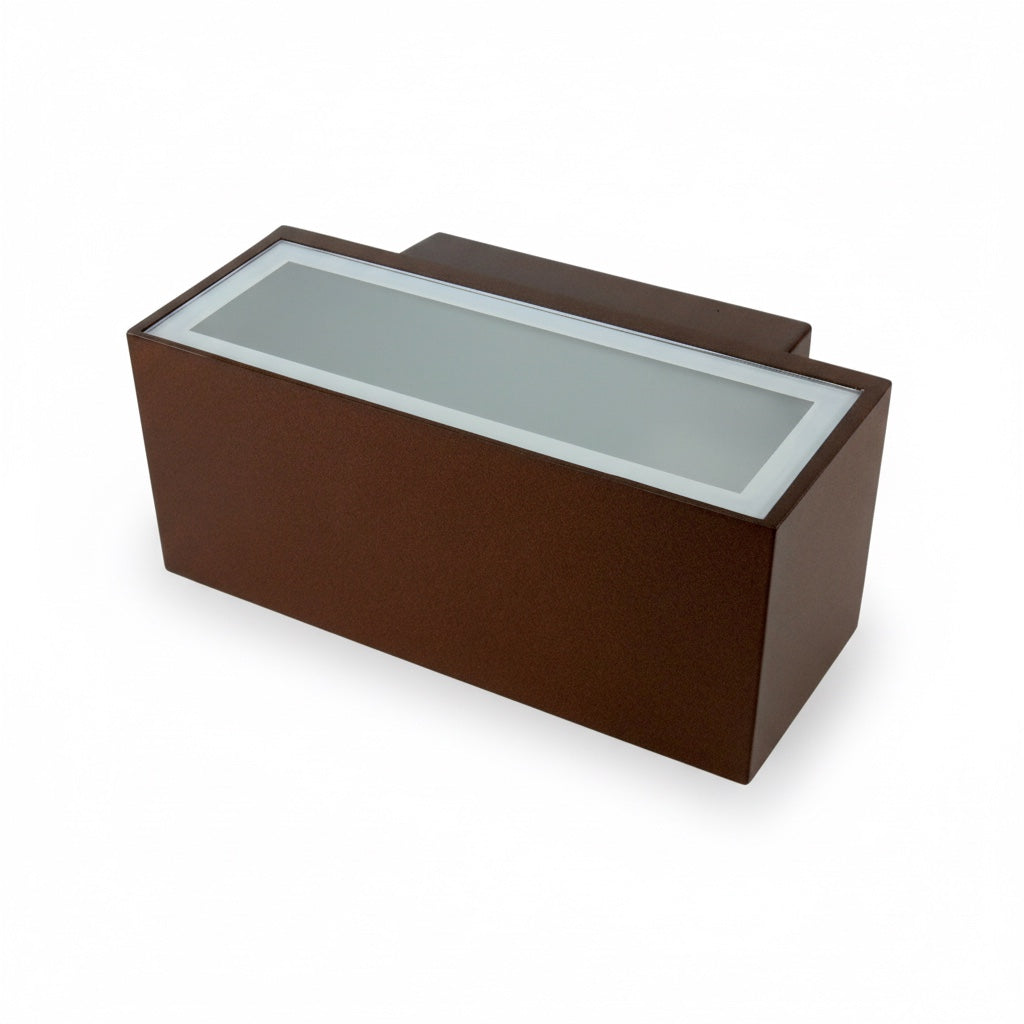 Applique Esterno Rettangolare E27 Effetto Corten IP54 Diamantlux TAORMINA-R